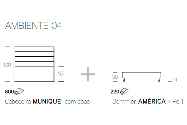 Cabeceira Munique + Sommier América - imagem 2