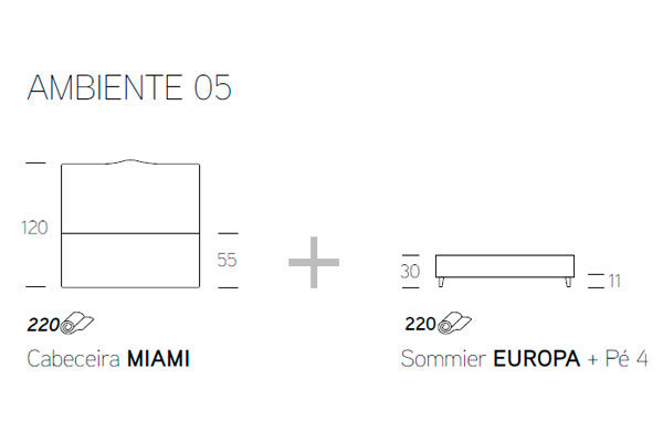 Cabeceira Miami + Sommier Europa - imagem 2