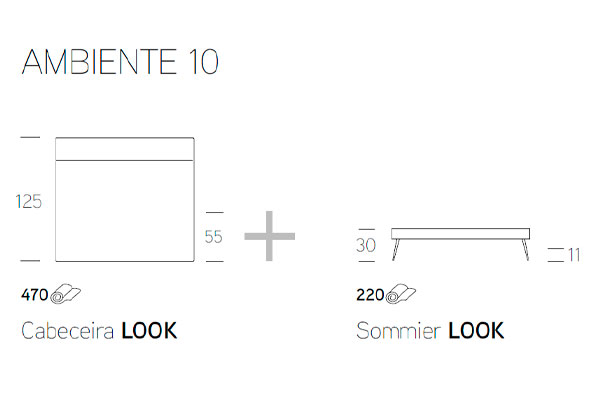 Cabeceira LOOK + Sommier LOOK - imagem 2