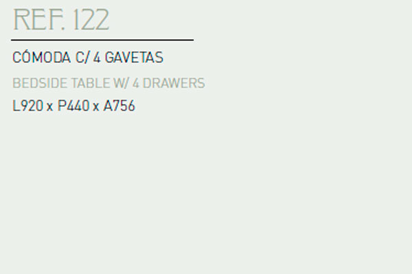 Cómoda 4 gavetas 122 - imagem 2